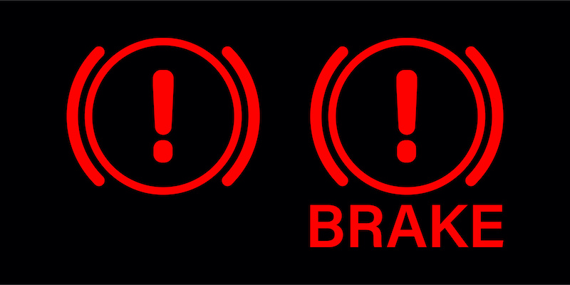 Brake System Warning Sign. Vector Illustration.