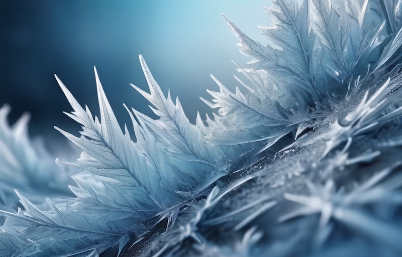 Ice and frost background. Ai generated.