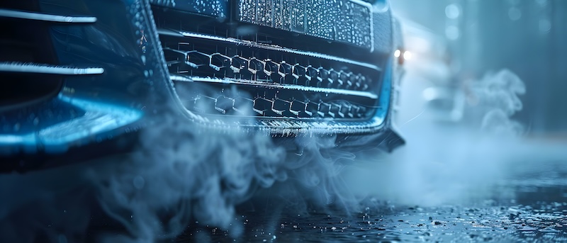 Avoid overheating by replacing malfunctioning radiator in automotive vehicles to prevent steam escape. Concept Automotive Radiator Replacement, Prevent Overheating, Steam Escape Prevention